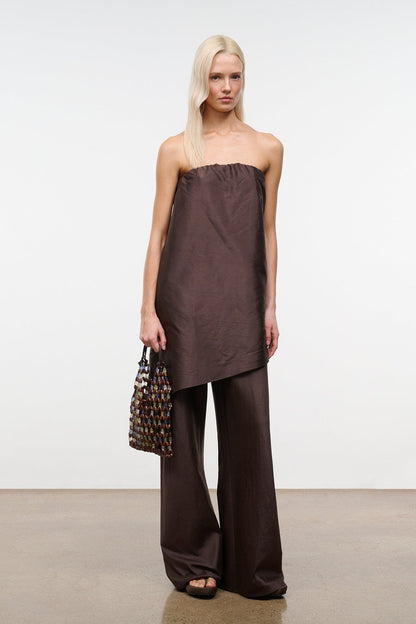 STAUD Clothing|Dresses Georgia Silk Convertible Top Earth