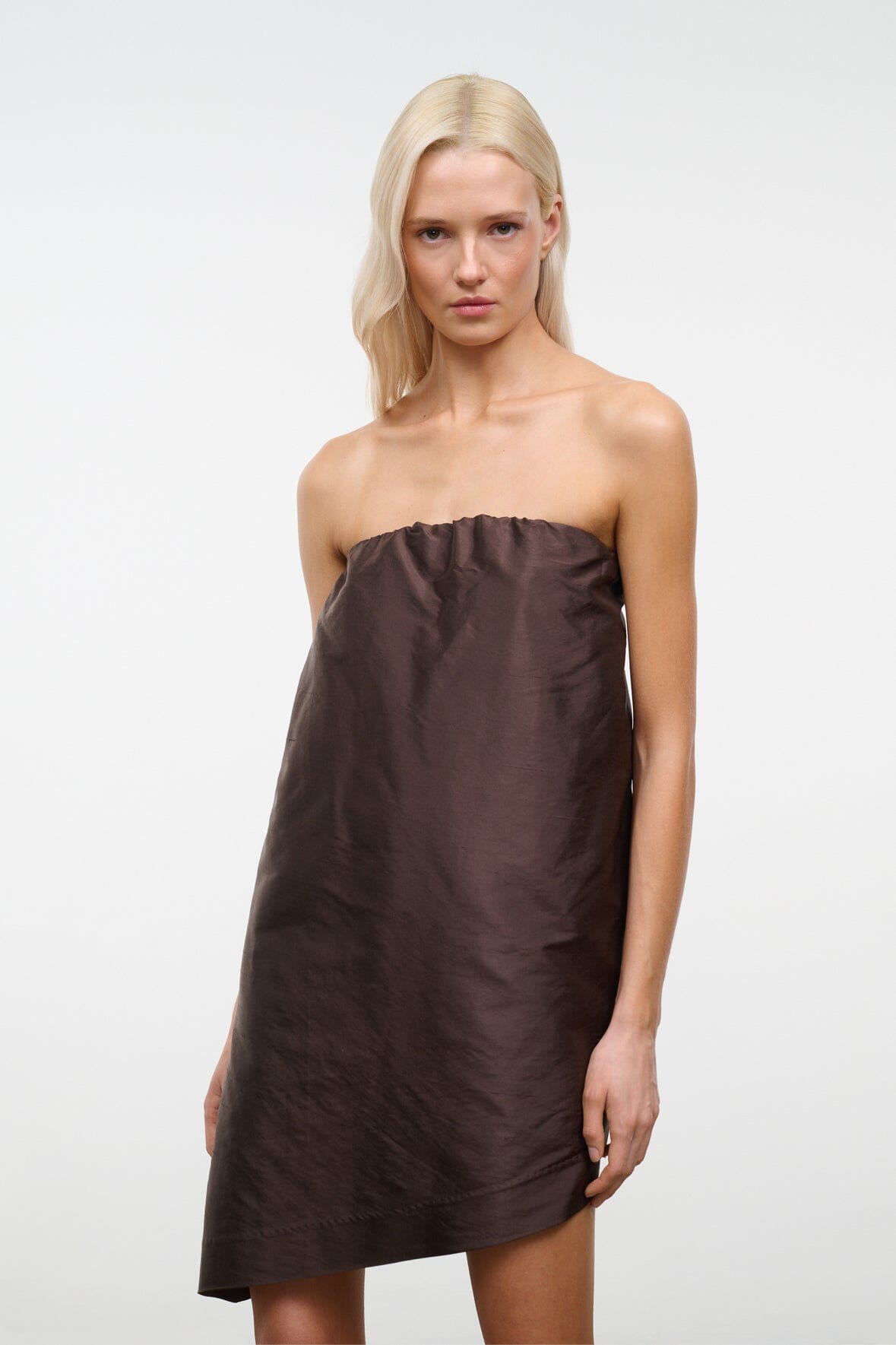 STAUD Clothing|Dresses Georgia Silk Convertible Top Earth