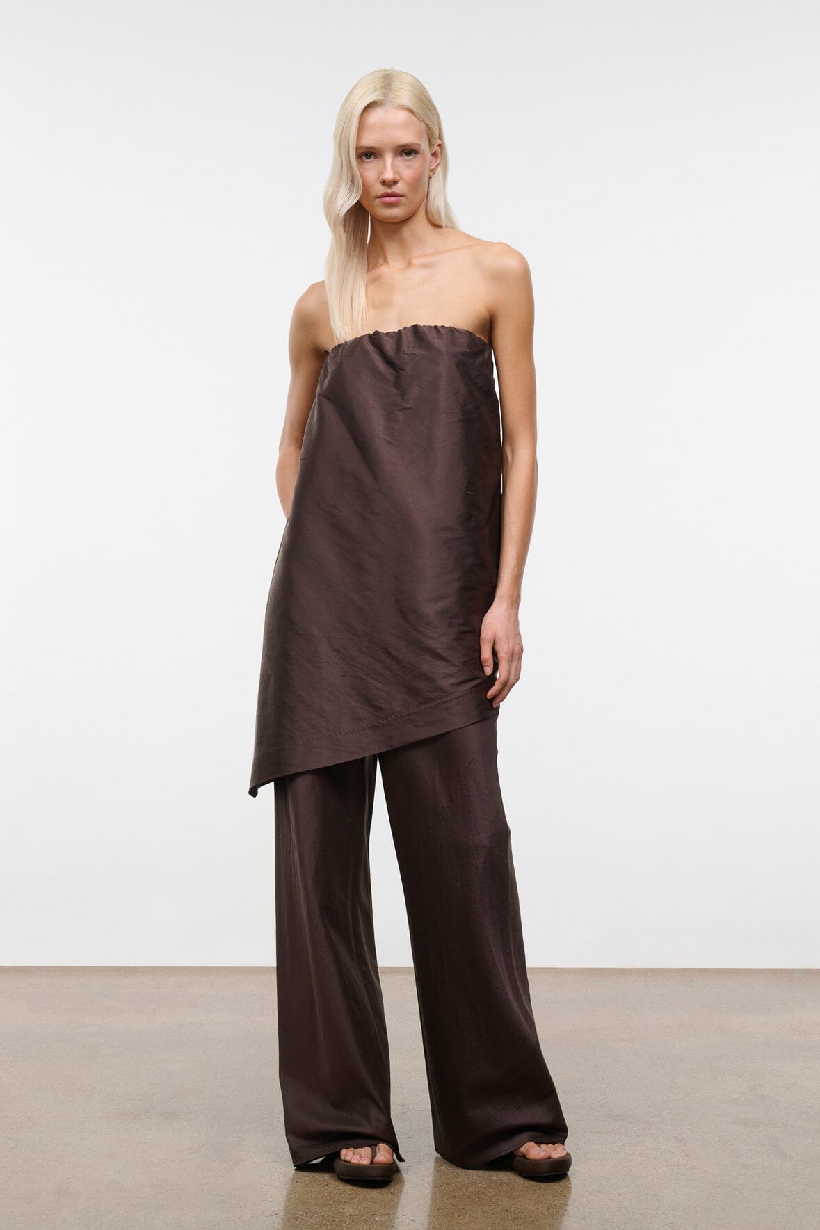 STAUD Clothing|Dresses Georgia Silk Convertible Top Earth