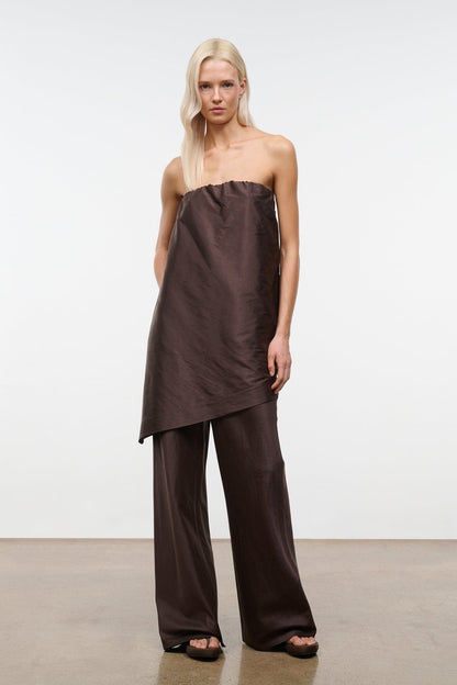 STAUD Clothing|Dresses Georgia Silk Convertible Top Earth