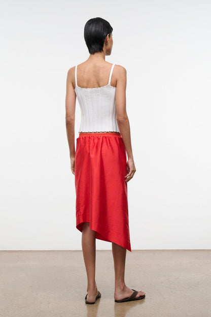 STAUD Clothing|Dresses Georgia Silk Convertible Top Red Rose