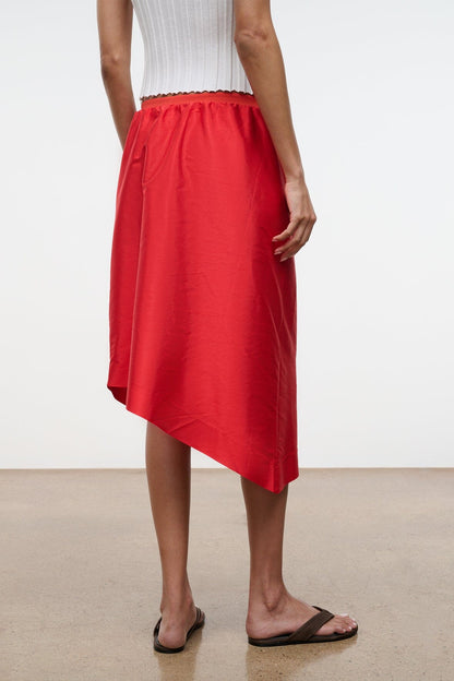 STAUD Clothing|Dresses Georgia Silk Convertible Top Red Rose