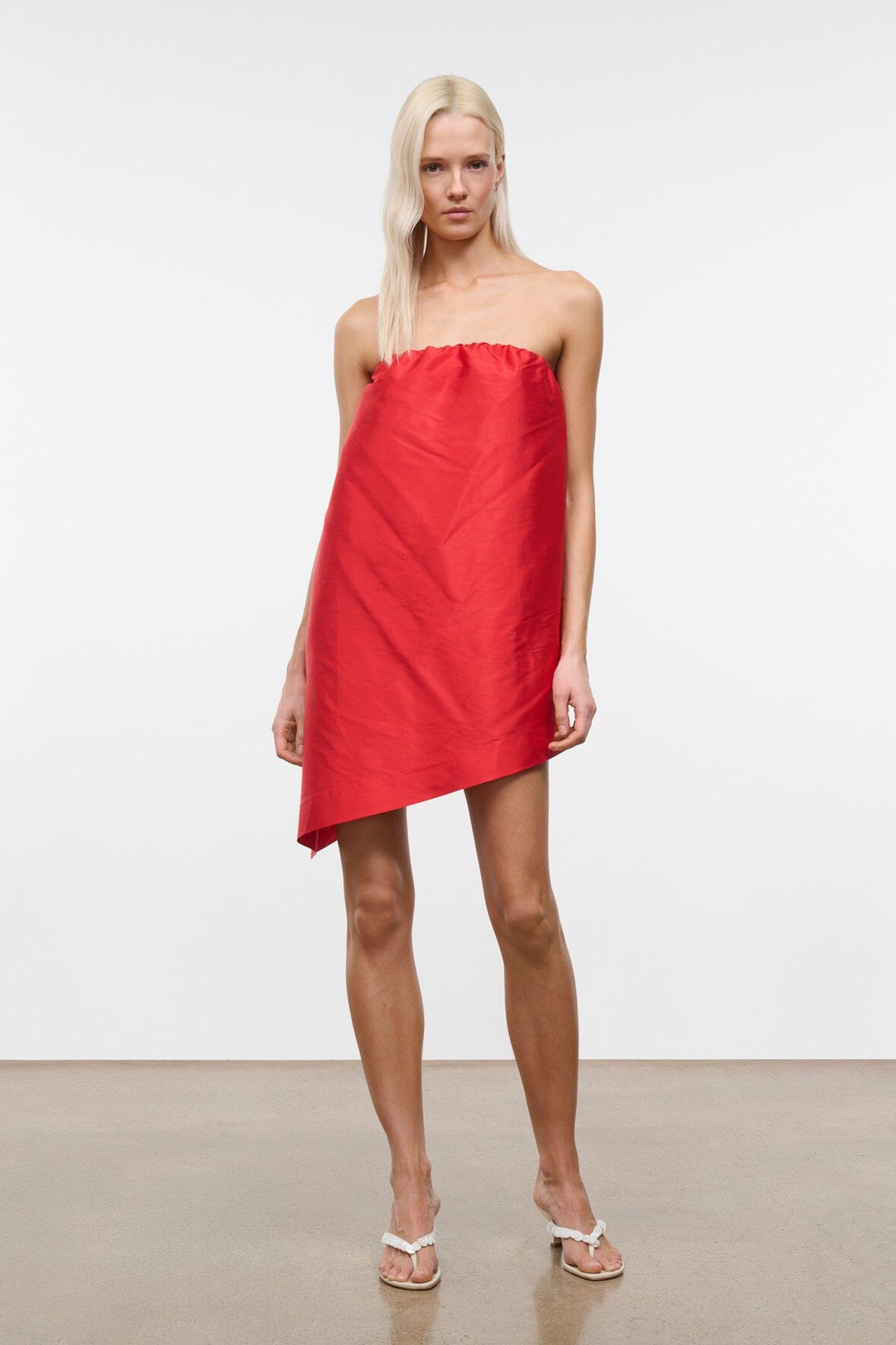 STAUD Clothing|Dresses Georgia Silk Convertible Top Red Rose