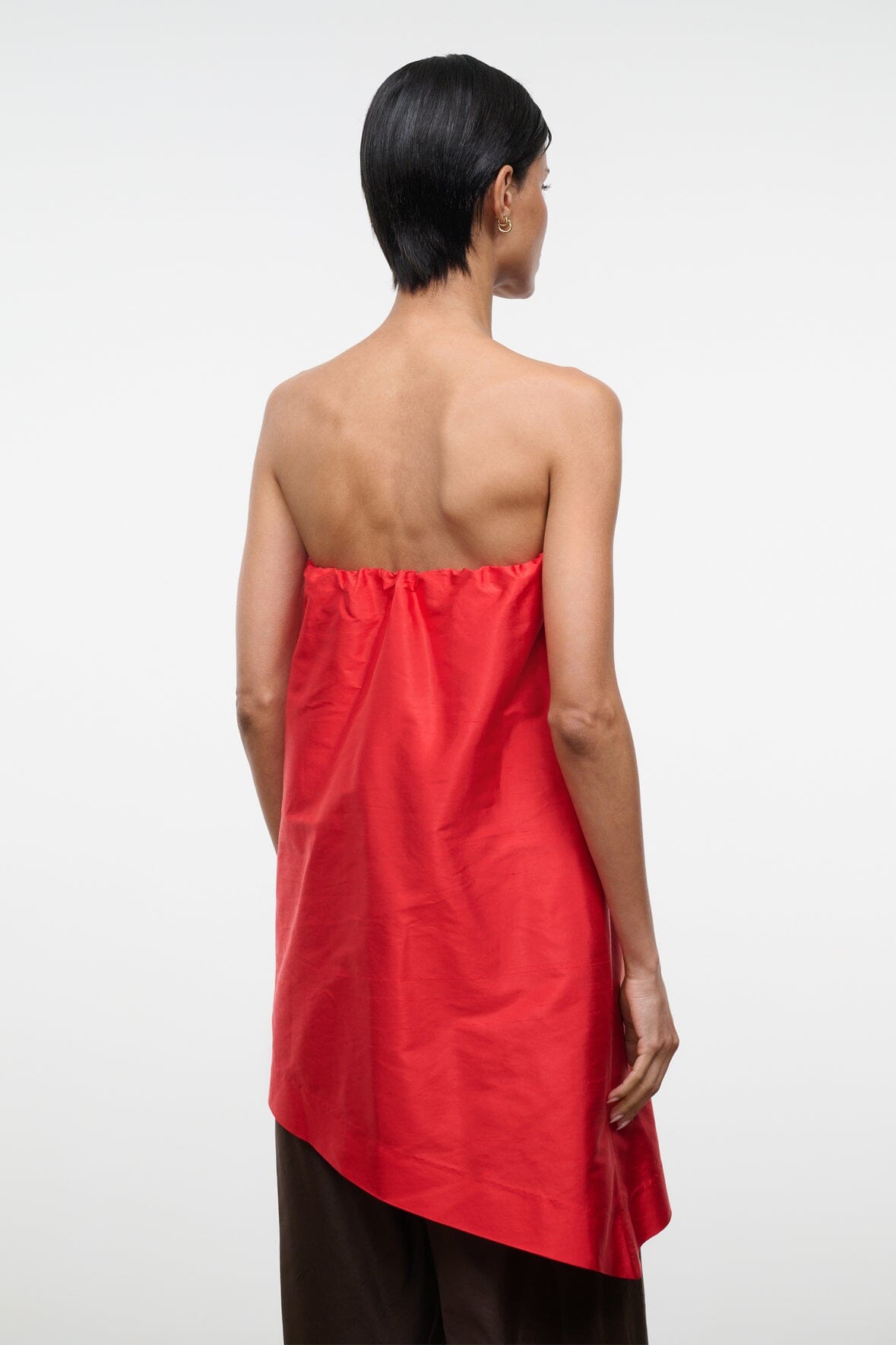 STAUD Clothing|Dresses Georgia Silk Convertible Top Red Rose