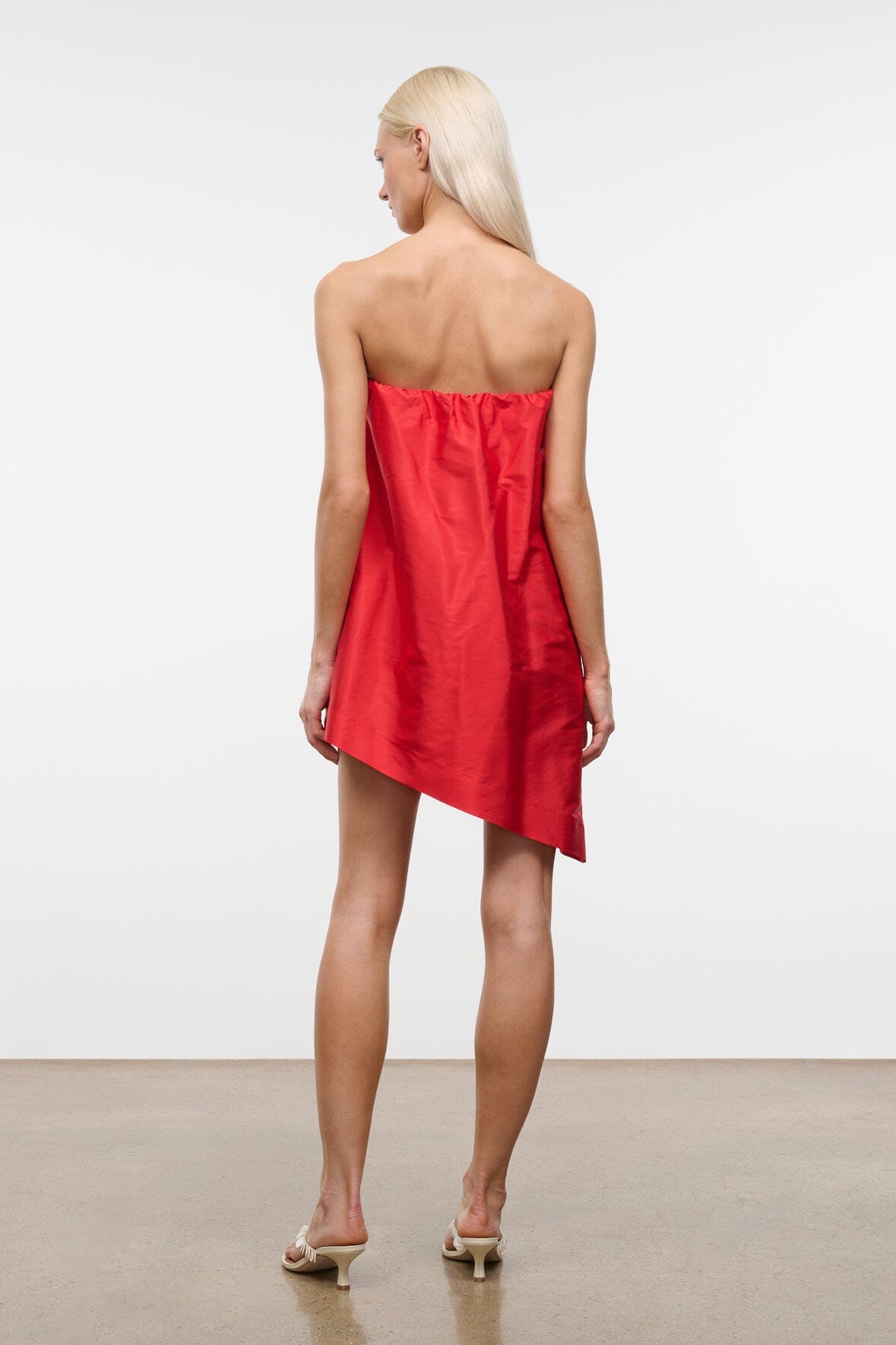 STAUD Clothing|Dresses Georgia Silk Convertible Top Red Rose