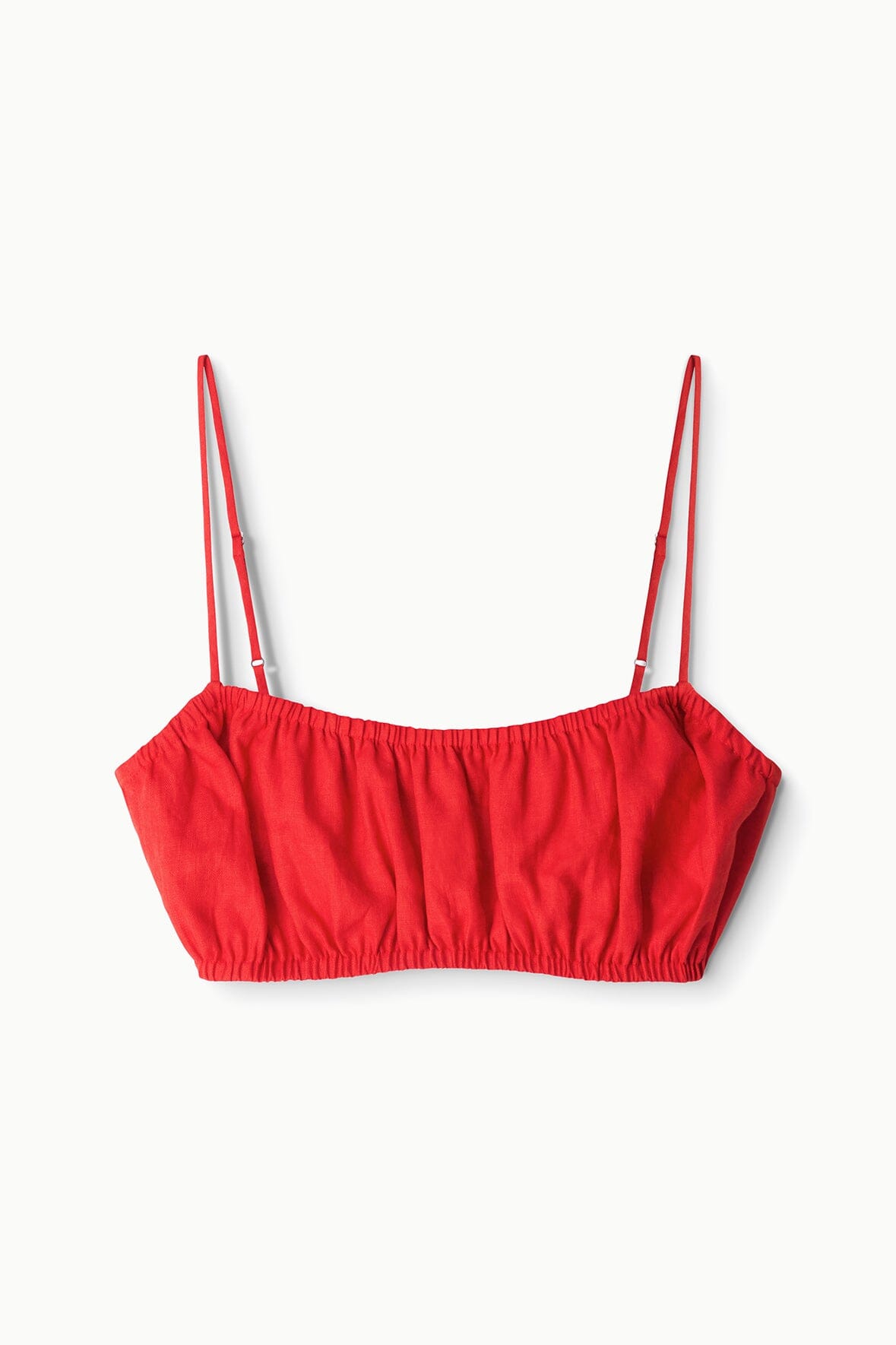 STAUD Clothing|New In Fiore Linen Top Tomato