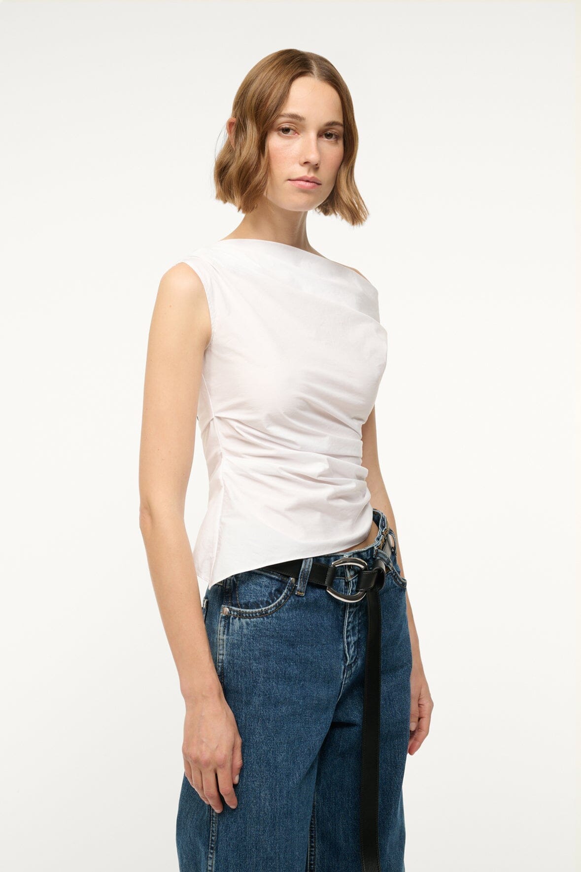 STAUD Clothing Su26 Phare Top White