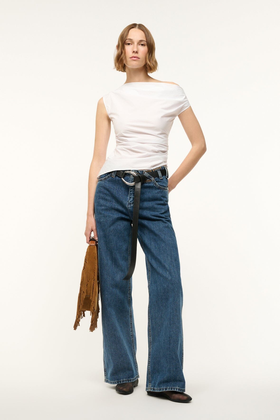 STAUD Clothing Su26 Phare Top White