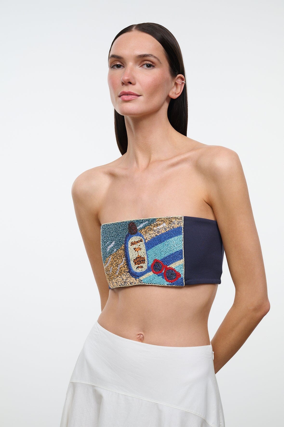 STAUD Clothing Tommy Tube Top Spf 0