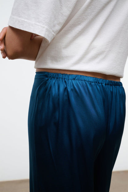 STAUD Clothing|New In Stroll Silk Pant Harbor