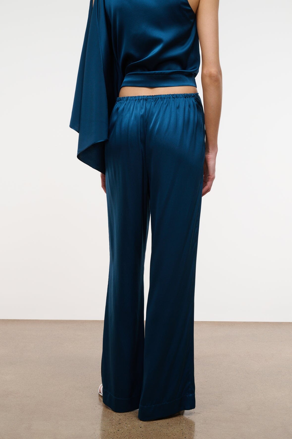 STAUD Clothing|New In Stroll Silk Pant Harbor