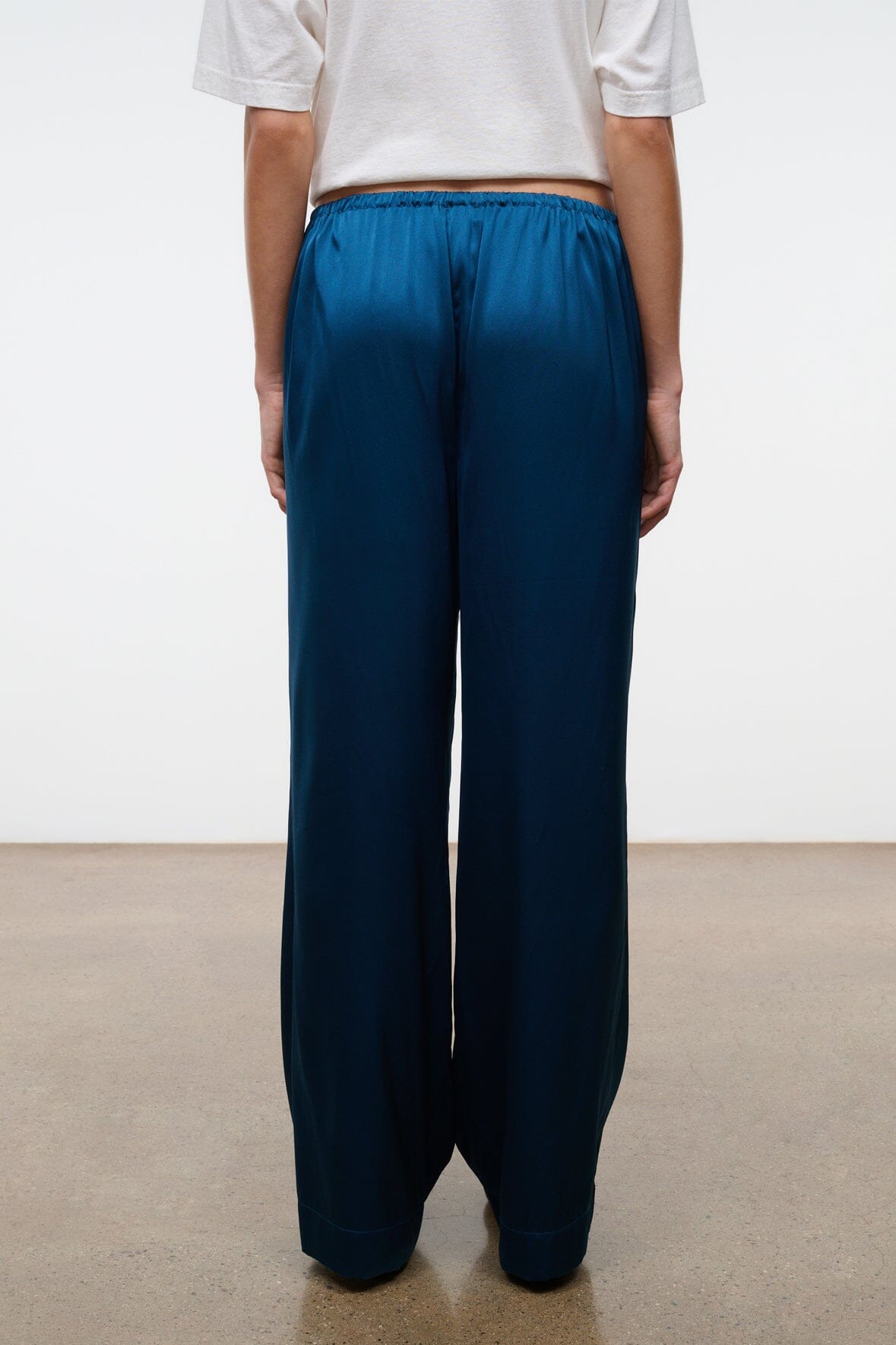 STAUD Clothing|New In Stroll Silk Pant Harbor