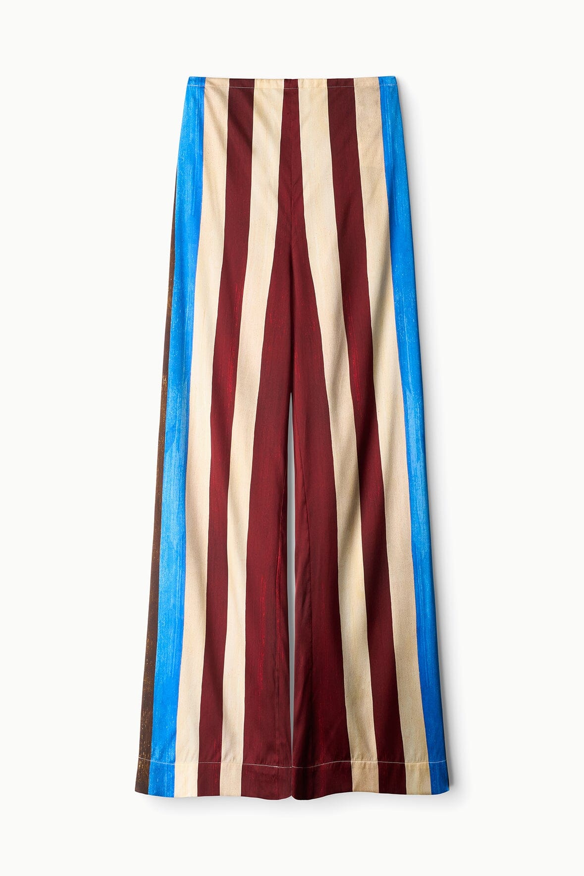 STAUD Clothing|New In Stroll Silk Pant Caffe Stripe