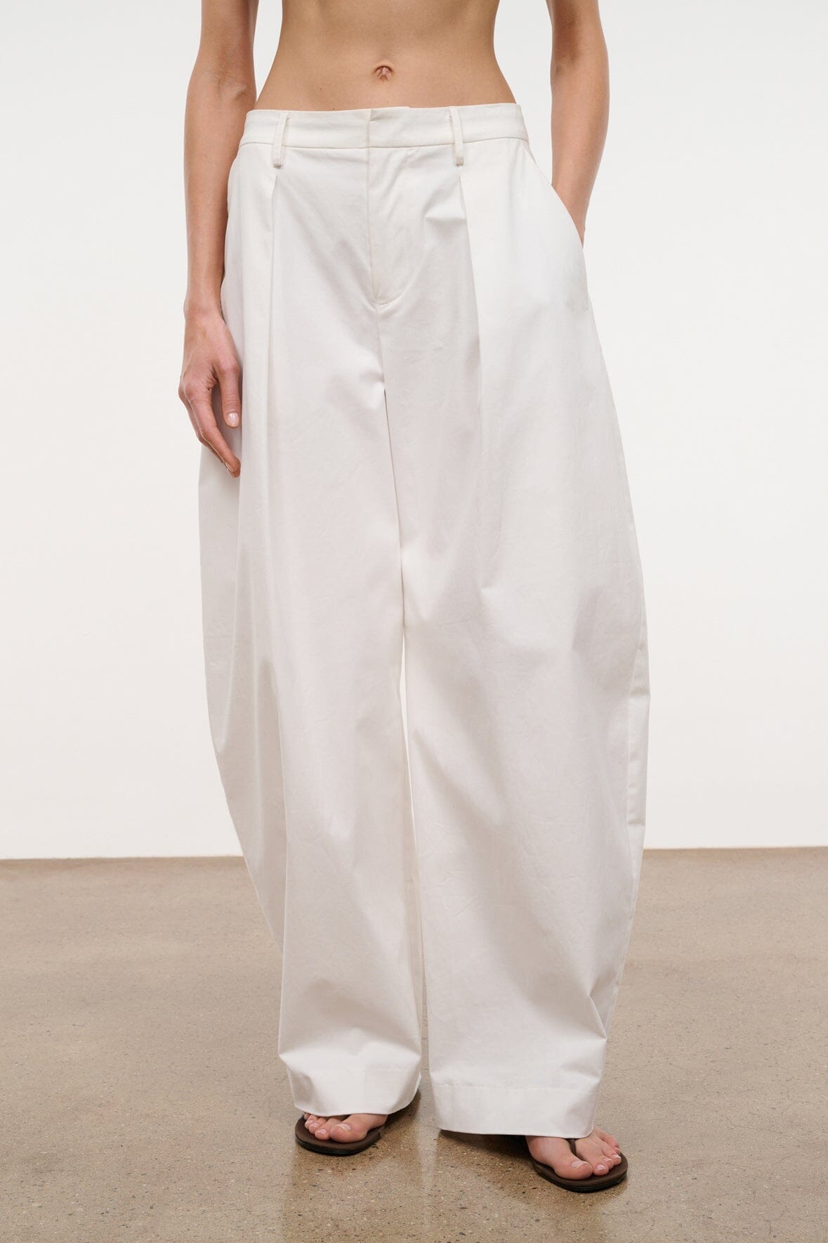 STAUD Clothing|New In Elias Pant White