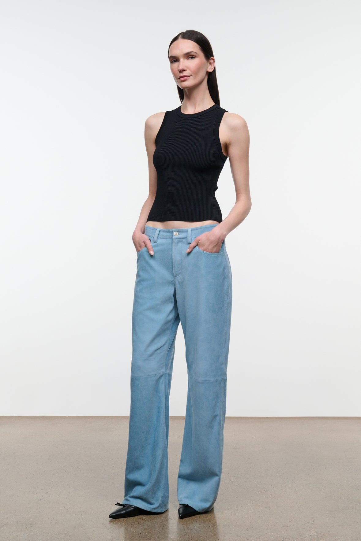 STAUD Clothing|New In Gus Suede Pant Sky
