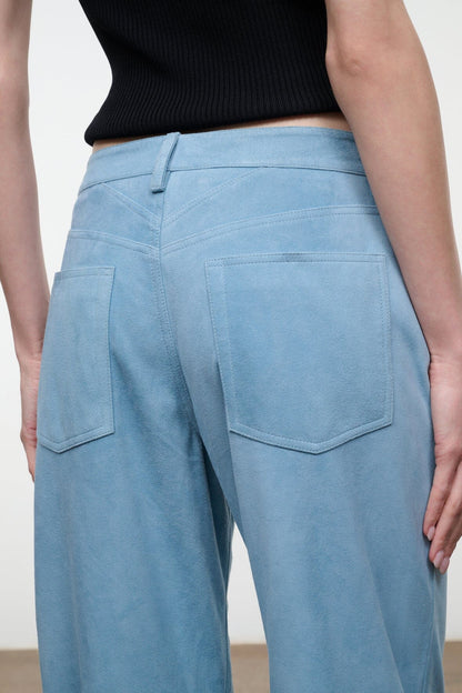 STAUD Clothing|New In Gus Suede Pant Sky