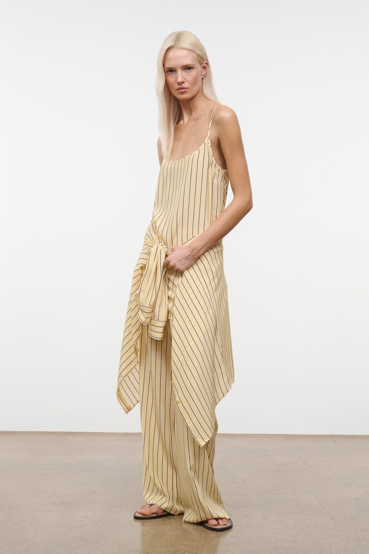 STAUD Clothing Stroll Silk Pant Monday Stripe