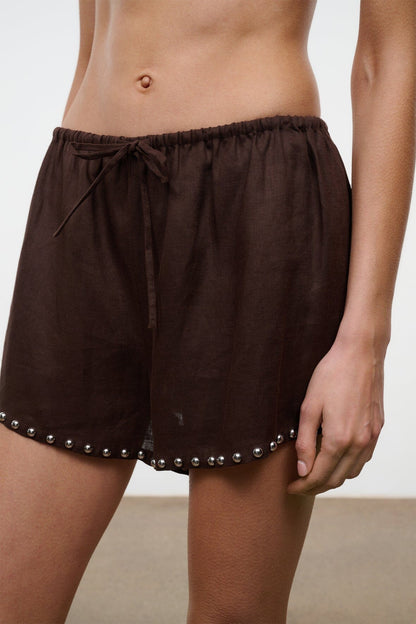 STAUD Clothing|New In Paddle Linen Short Root Studs