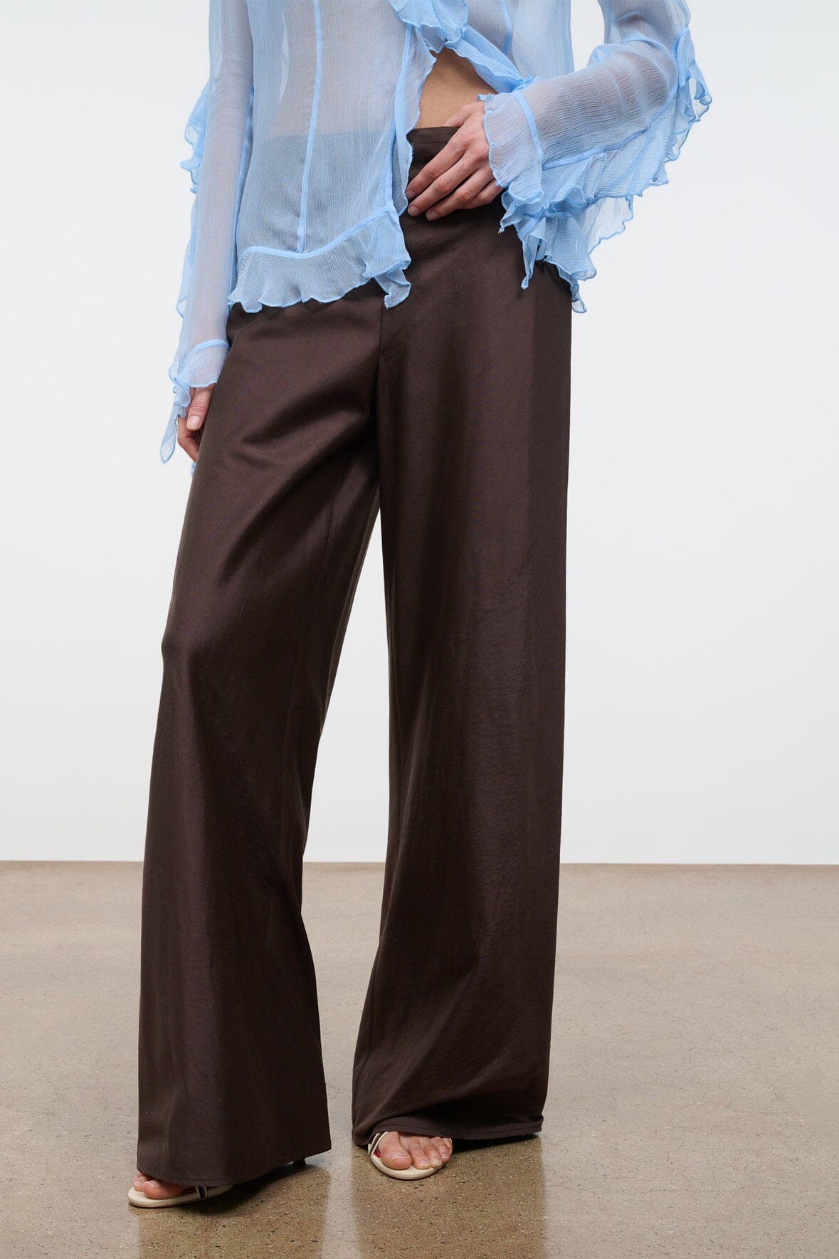 STAUD Clothing Stroll Silk Pant Earth