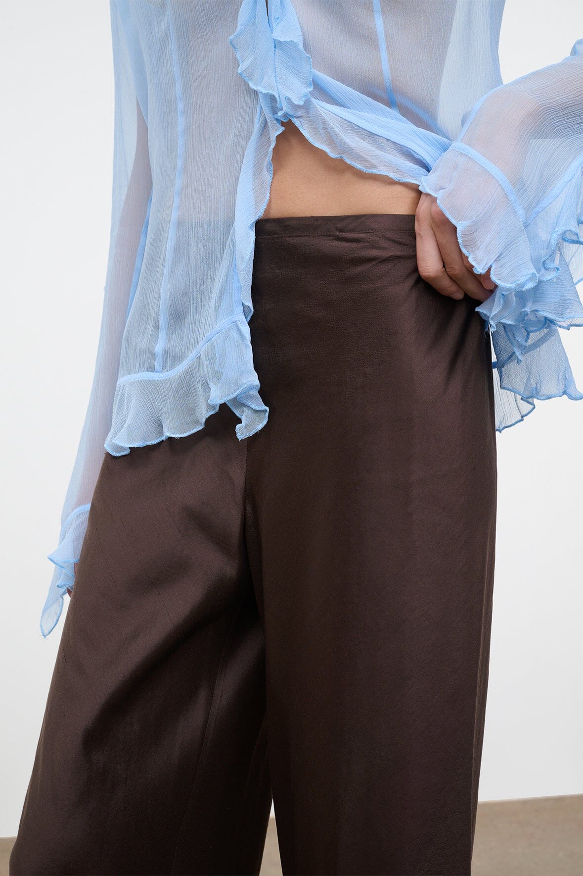 STAUD Clothing Stroll Silk Pant Earth
