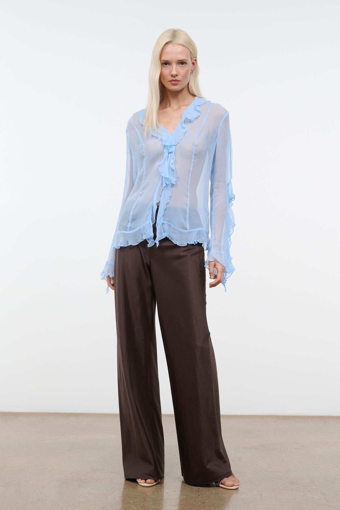 STAUD Clothing Stroll Silk Pant Earth