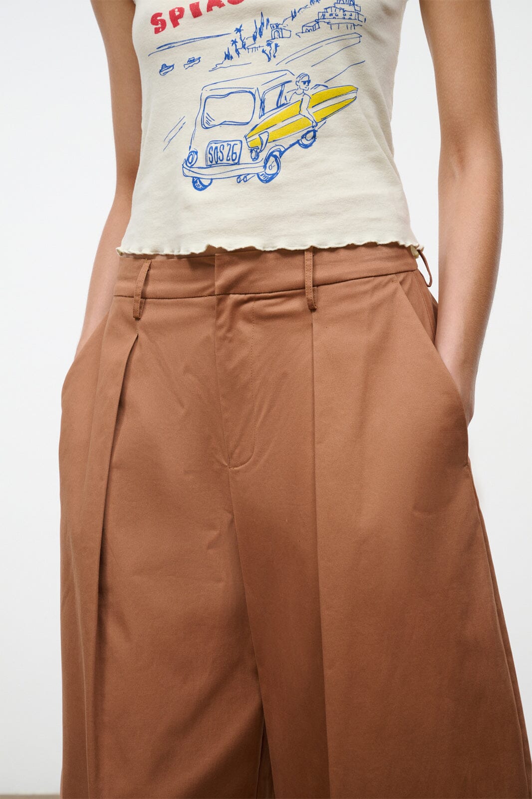 STAUD Clothing|New In Elias Pant Carob
