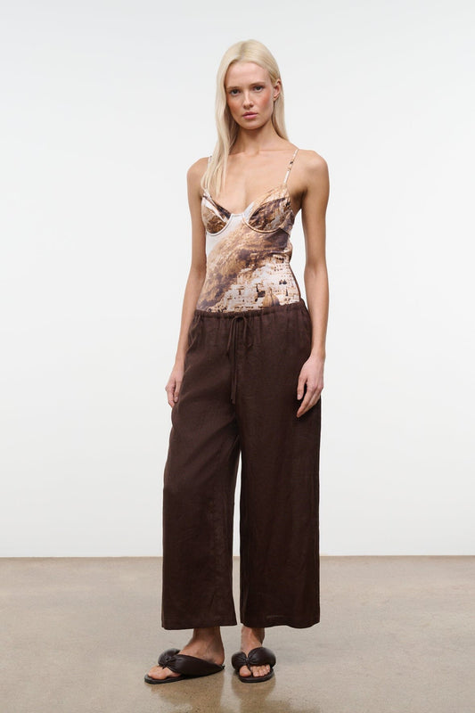 STAUD Clothing|New In Mateo Linen Cropped Pant Root