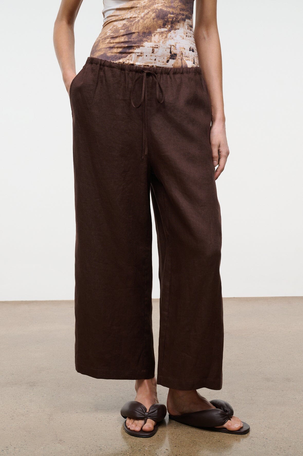 STAUD Clothing|New In Mateo Linen Cropped Pant Root