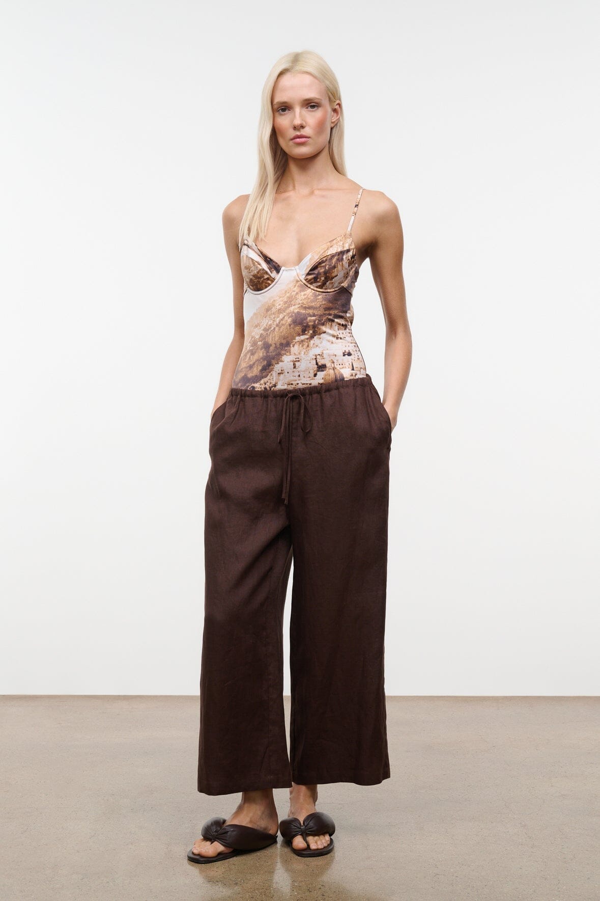 STAUD Clothing|New In Mateo Linen Cropped Pant Root