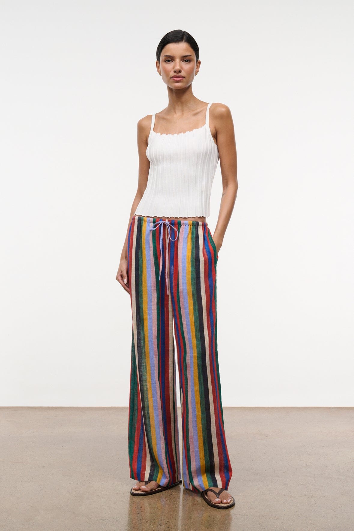 STAUD Clothing Mateo Pant Artist Stripe