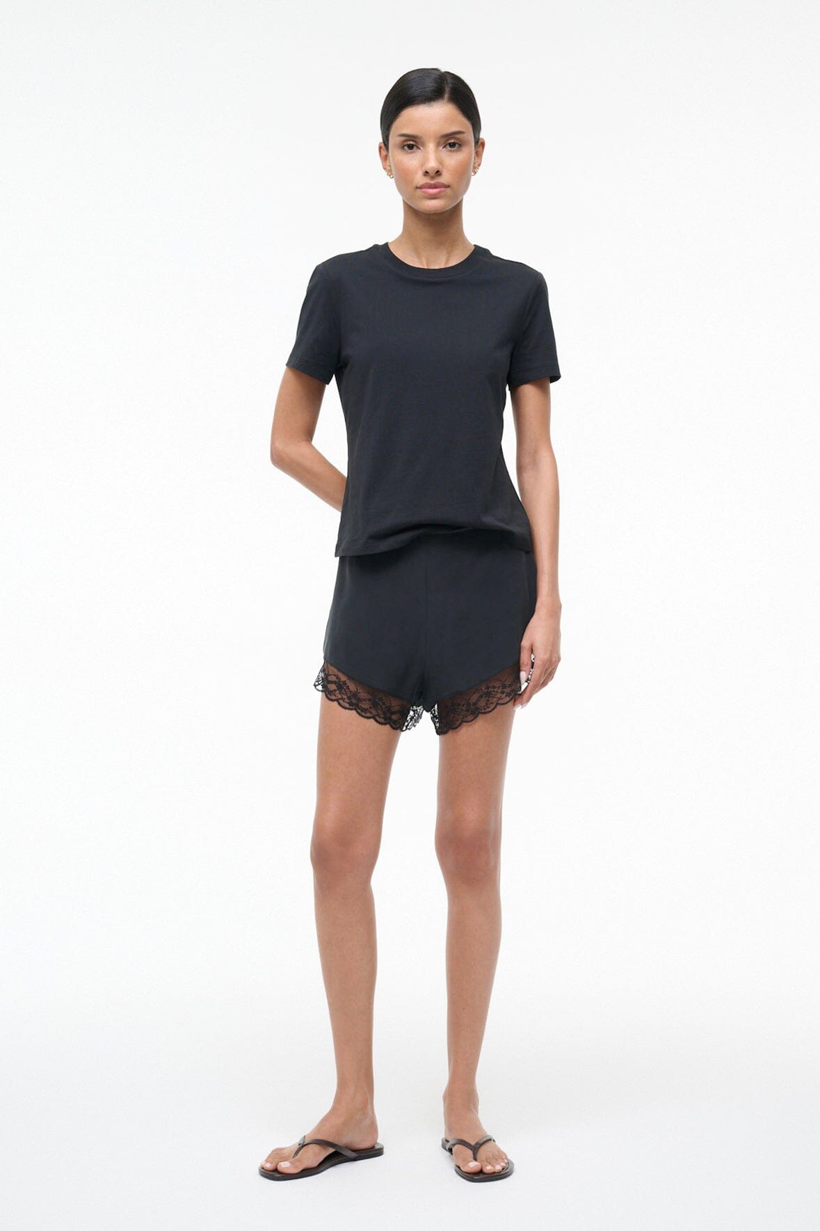 STAUD Clothing Von Silk Short Black 1