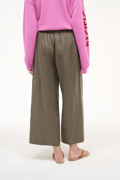 STAUD Clothing Mateo Linen Pant Thyme