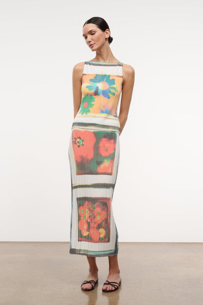 STAUD Clothing|New In Noemi Skirt Superbloom Scarf