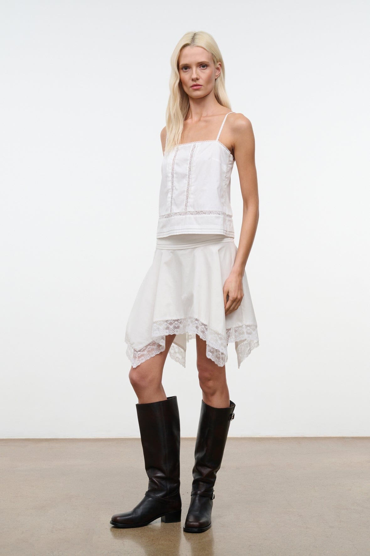 STAUD Clothing Layla Skirt Ivory