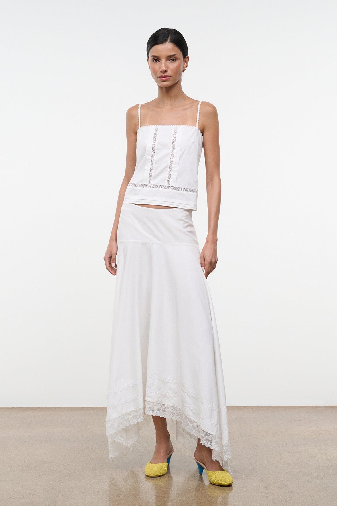 STAUD Clothing Ainsley Skirt Ivory