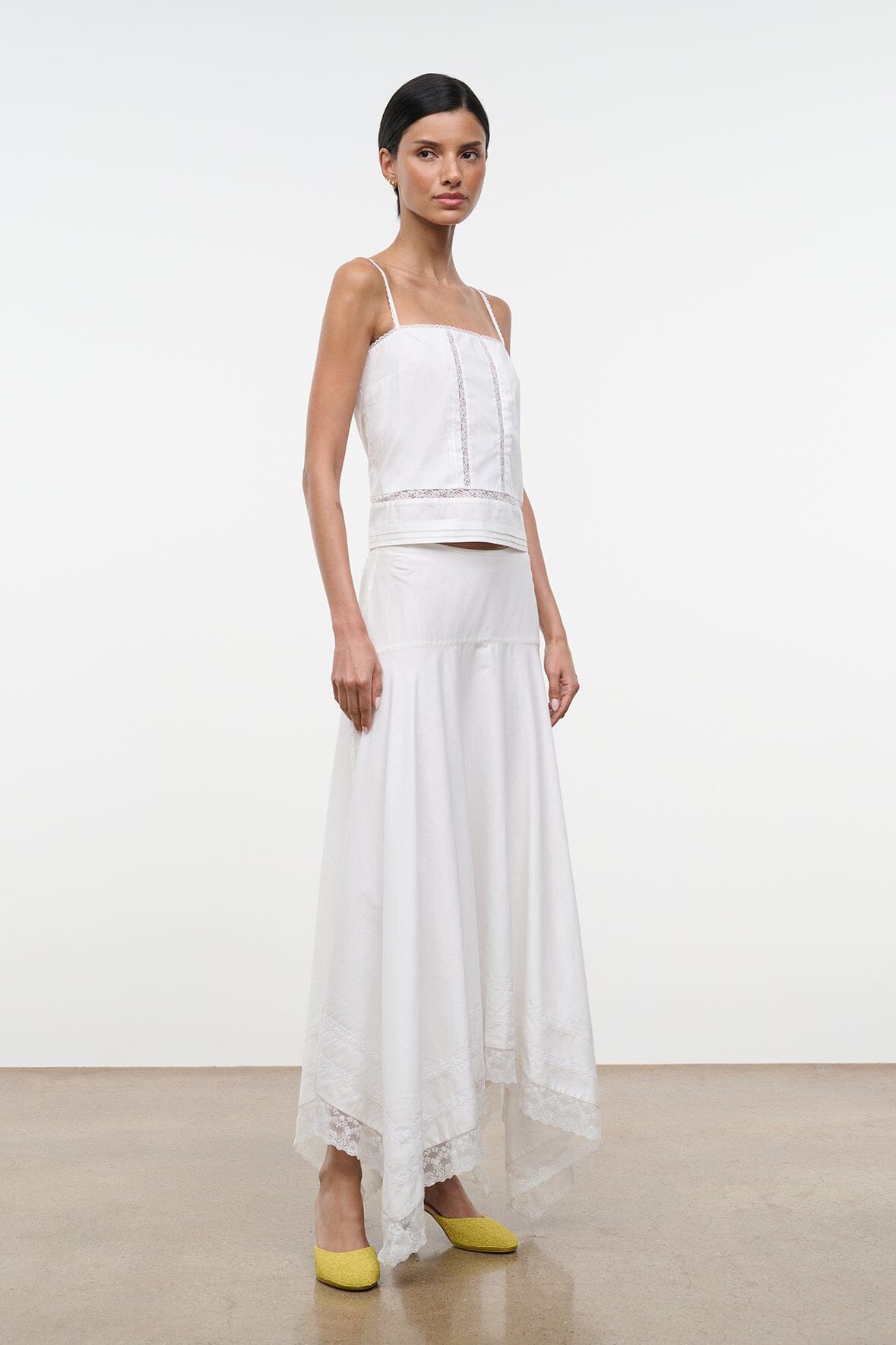 STAUD Clothing Ainsley Skirt Ivory