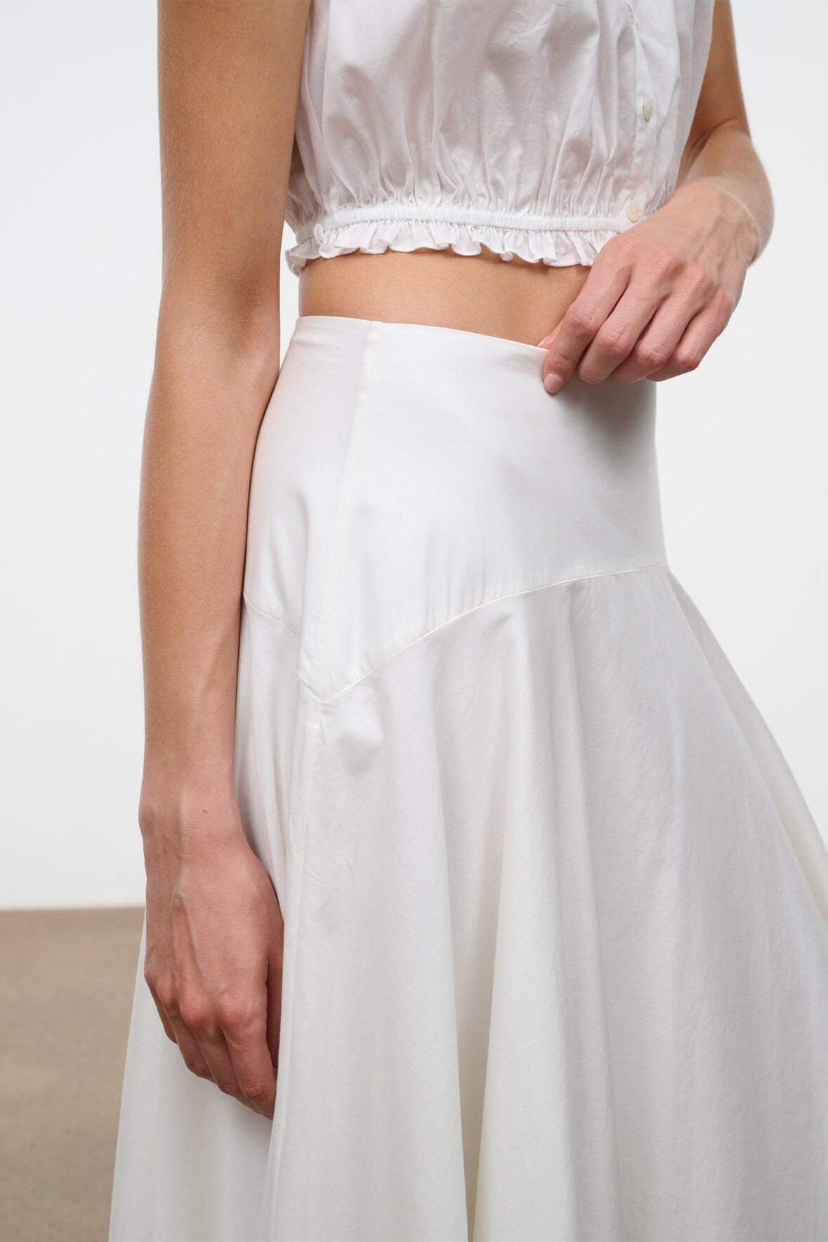 STAUD Clothing Ainsley Skirt Ivory