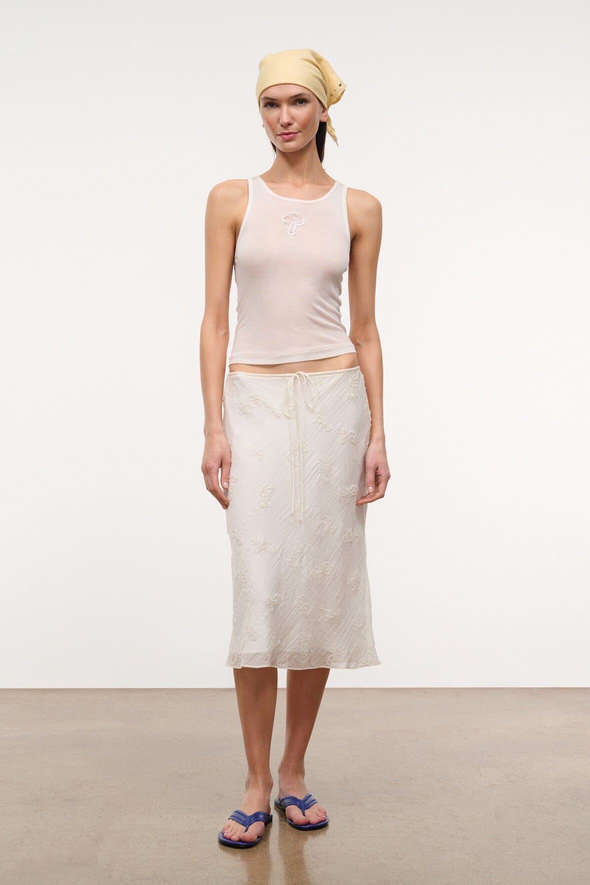 STAUD Clothing|Dresses Lucia Skirt White