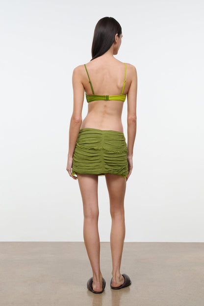 STAUD Clothing Nicola Skirt Pesto