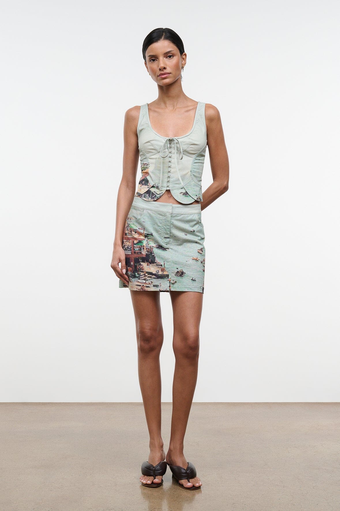STAUD Clothing Daria Skirt Endless Summer