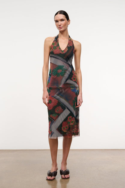 STAUD Clothing|Dresses|New In Lucia Skirt Superbloom Scarf