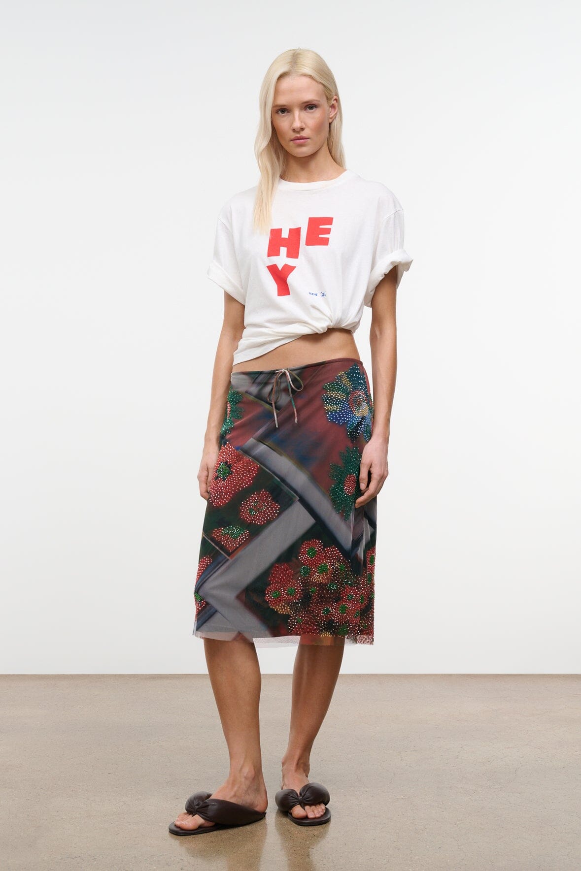 STAUD Clothing|Dresses|New In Lucia Skirt Superbloom Scarf