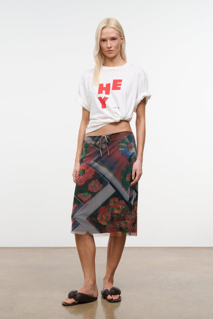 STAUD Clothing|Dresses|New In Lucia Skirt Superbloom Scarf