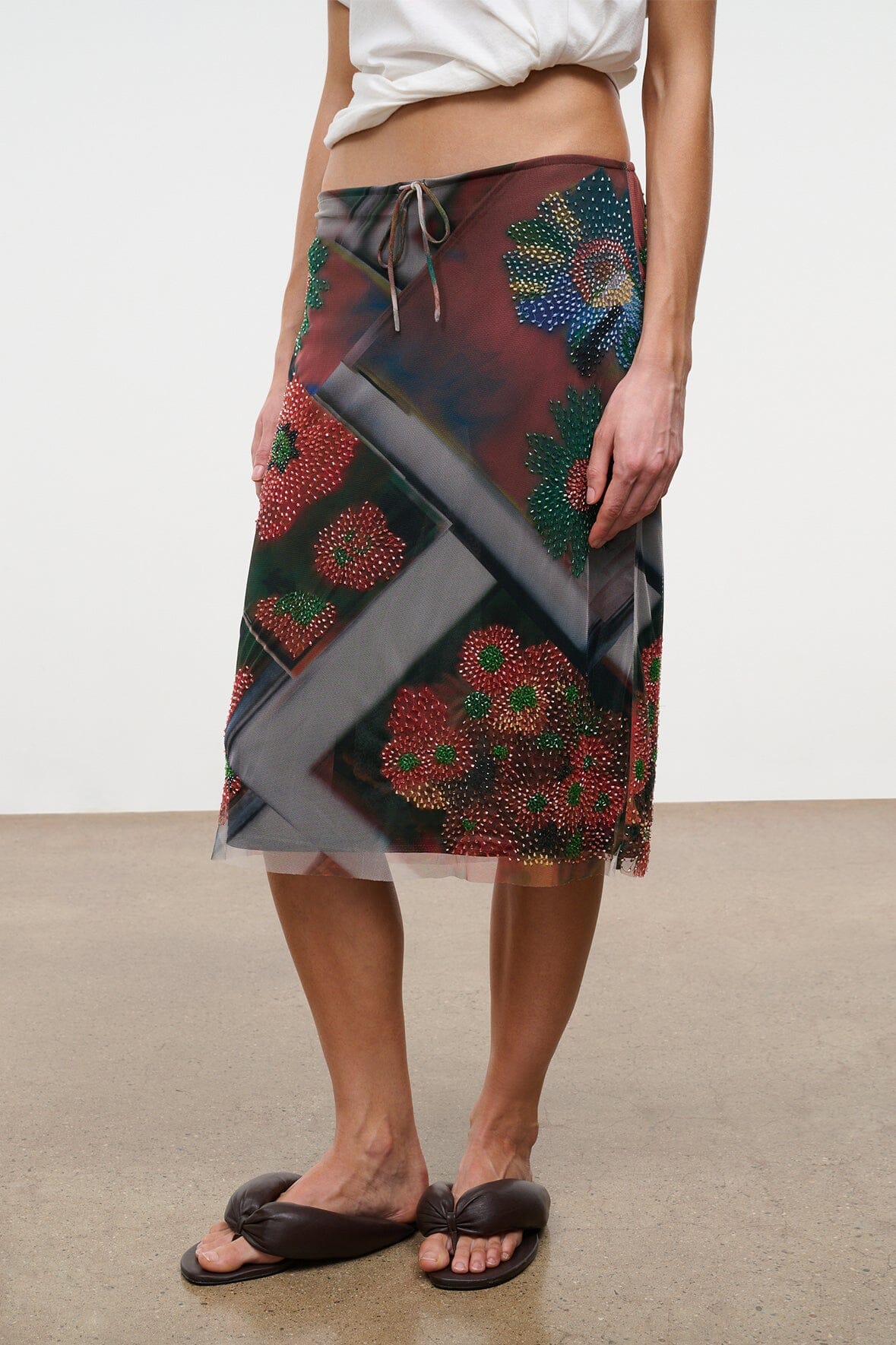 STAUD Clothing|Dresses|New In Lucia Skirt Superbloom Scarf