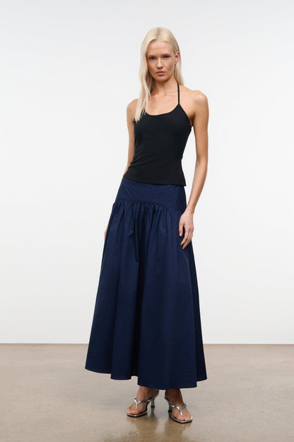 STAUD Clothing Procida Skirt Navy