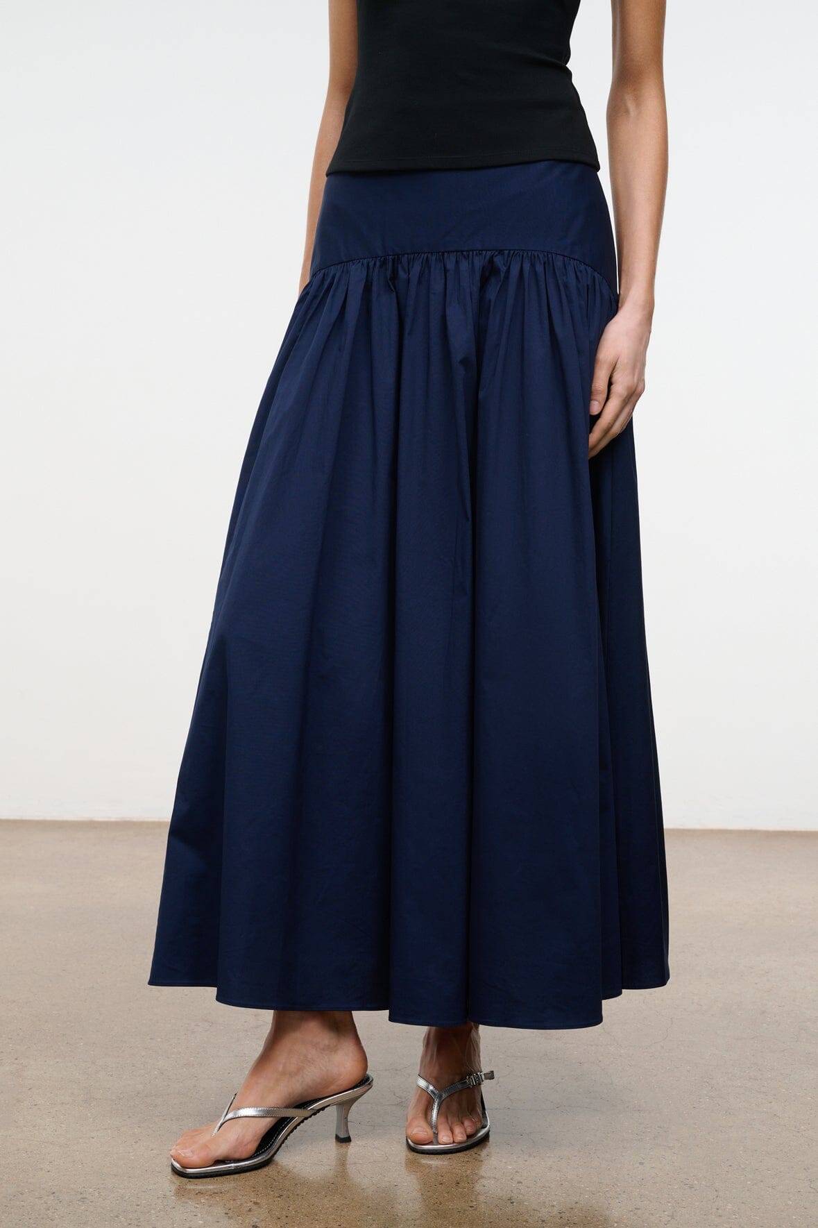 STAUD Clothing Procida Skirt Navy