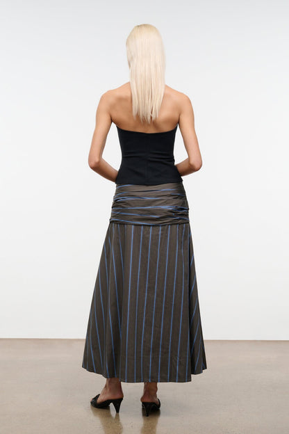 STAUD Clothing Sol Skirt Huntington Stripe