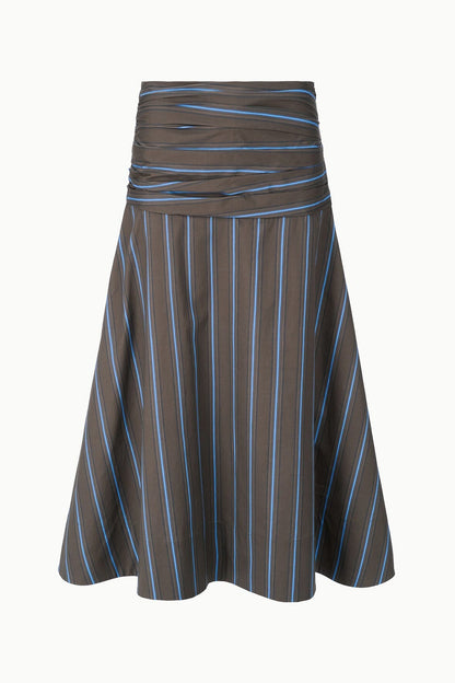 STAUD Clothing Sol Skirt Huntington Stripe