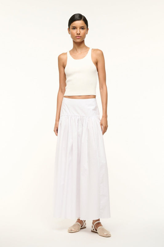 STAUD Clothing Procida Skirt White 1