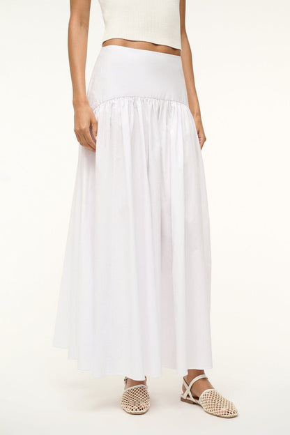 STAUD Clothing Procida Skirt White 1